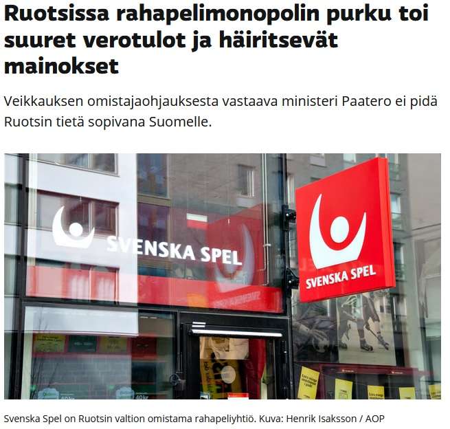 Ruotsin rahapelimonopoli