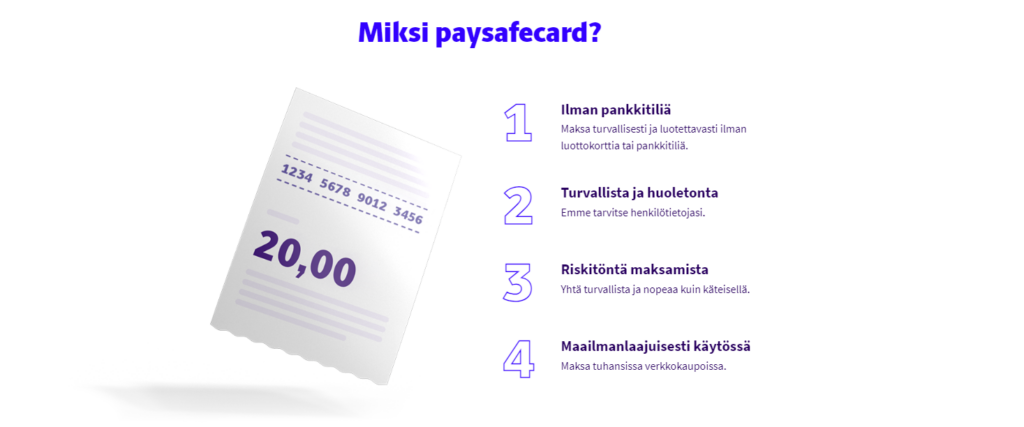 Paysafecard kasinot