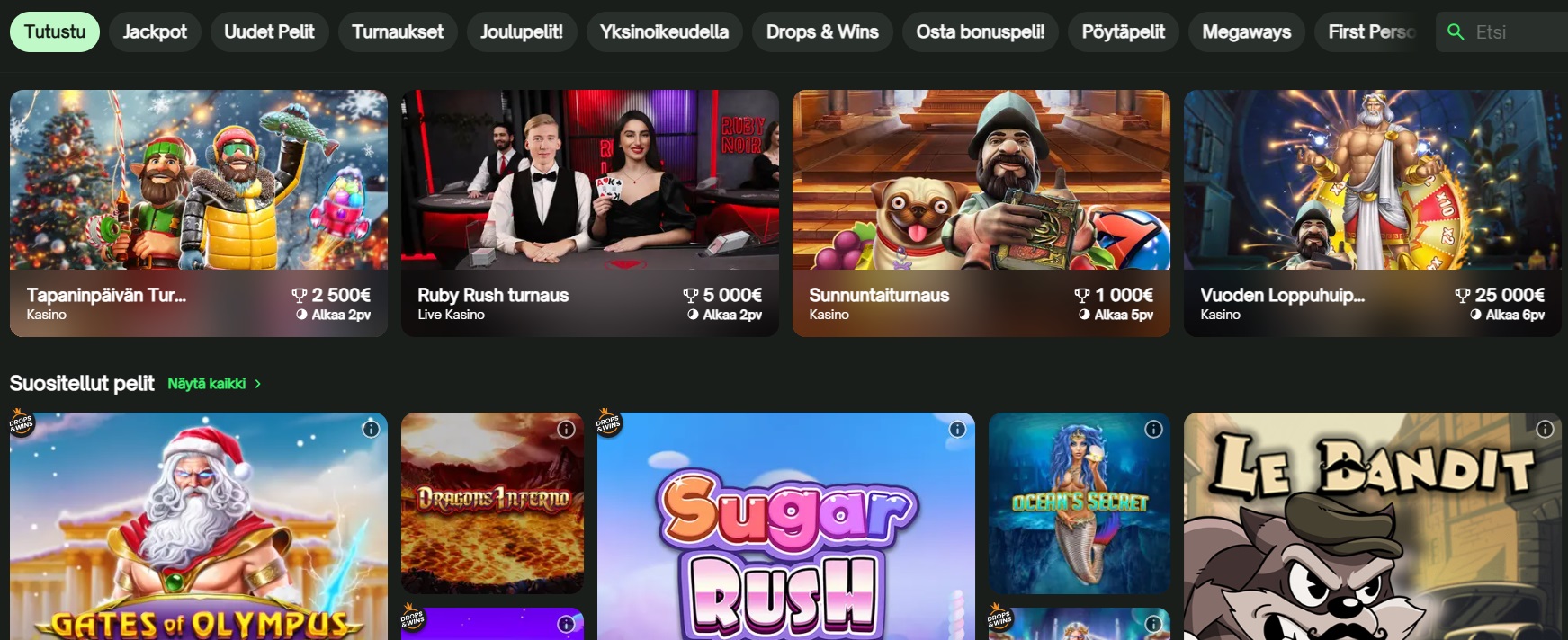 Kasinot ilman tiliä