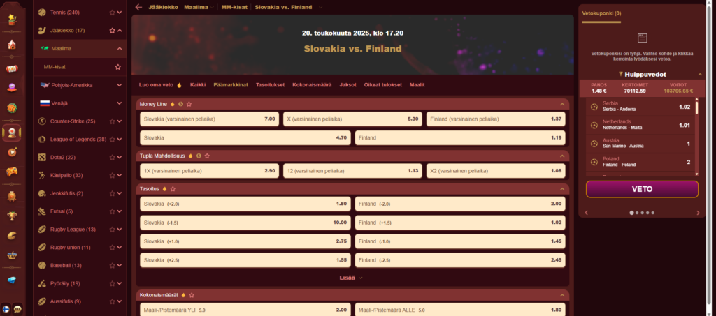 Magius Casino vedonlyönti kokemuksia