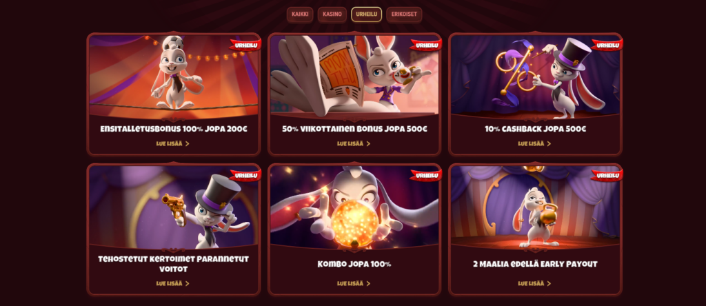 Magius Casino vedonlyöntibonus