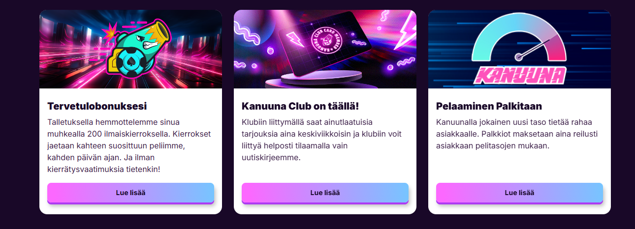 Kanuuna Kasino bonus