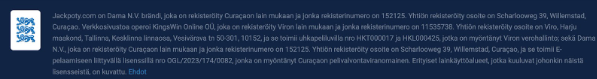 KingsWin Online OÜ lisenssi