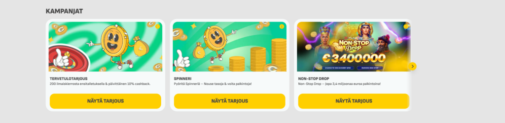 Spinnaus Kasino bonus