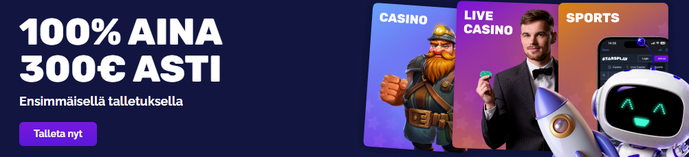 StarsPlay Suomi bonus