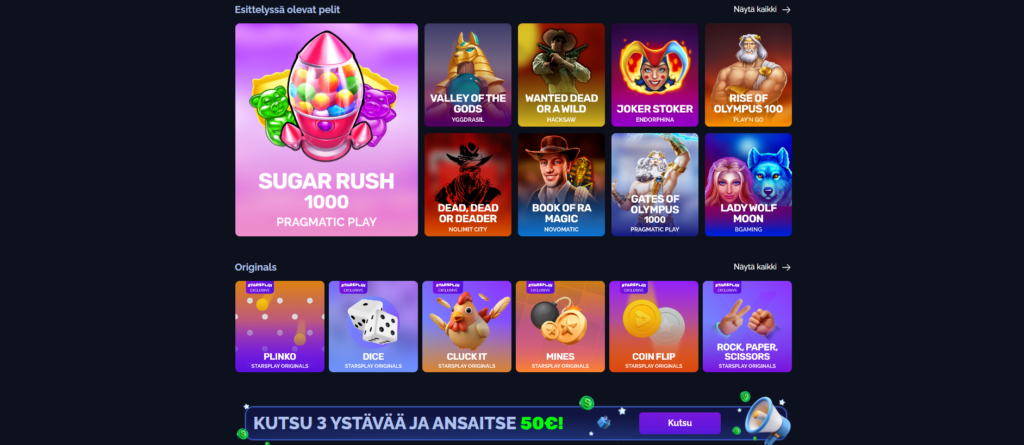 StarsPlay Suomi kasino