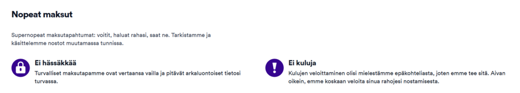 Casumo talletus & kotiutus