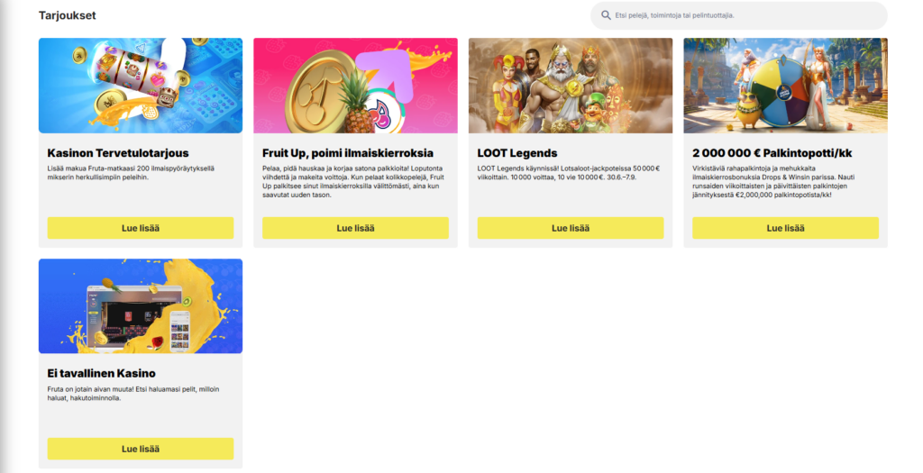 Fruta Casino bonus