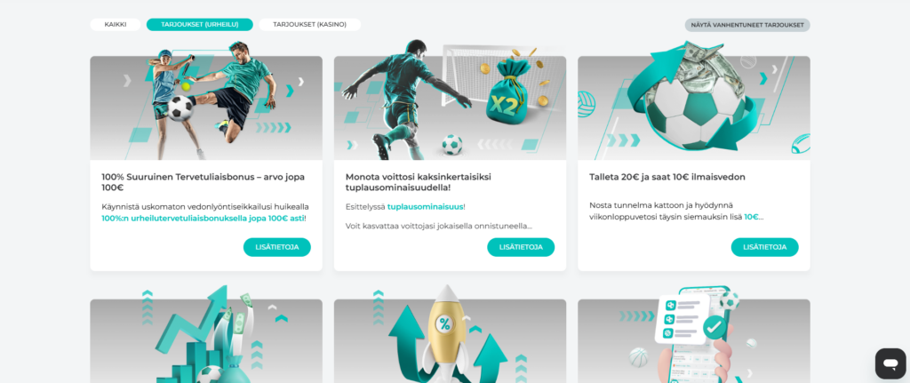 Spinoli vedonlyöntibonus