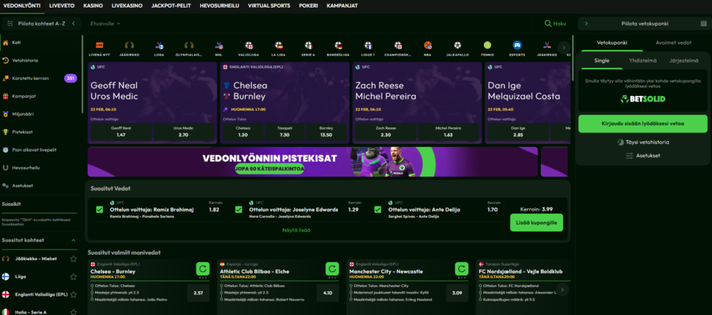 Betsolid vedonlyönti