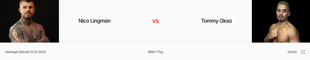 Nico Lingman vs Tommy Oksa