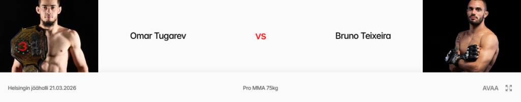 Omar Tugarev vs Bruno Teixeira