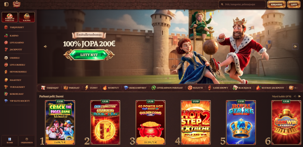 Crazy Tower Casino kokemuksia
