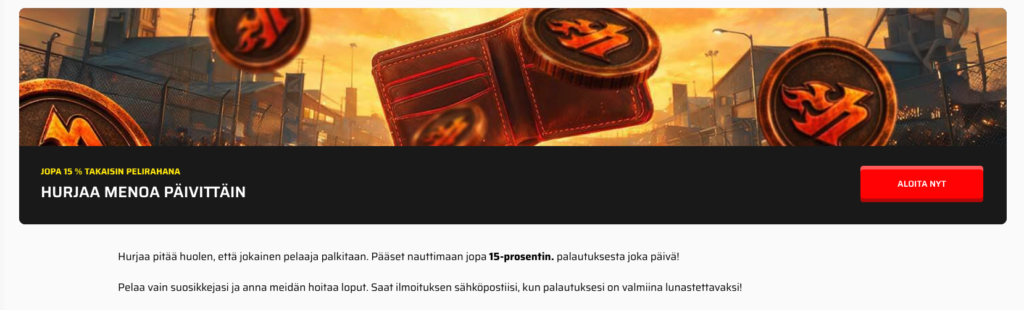 Hurjaa Kasino Bonus
