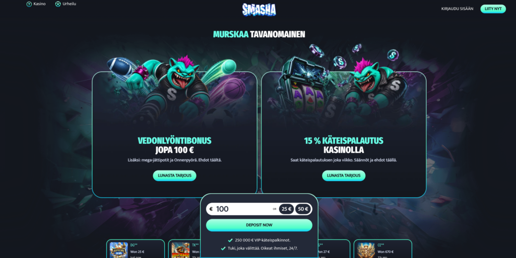 Smasha Casino kokemuksia